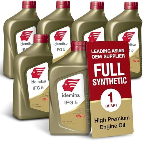 Idemitsu IFG 5 0W-8 Full Synthetic Engine Oil – 1 Qt, 6 Pack