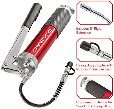 Carbyne Grease Gun, Lever Handle, Heavy-Duty Professional Series