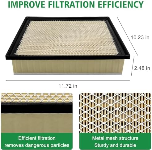 Capume 2PCS Cabin Engine Air Filter JMY09 JMP100 Kit Fits for Tacoma 3.5L 2016 2017 2018 2019 2020 2021 2022 2023, Replacement for 178010P100, CA11895, 87139YZZ09, CF10374