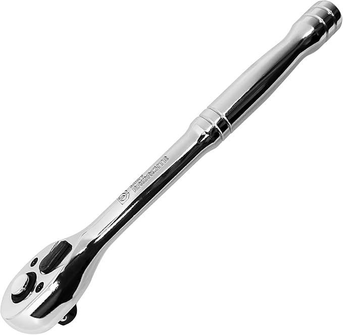 3/8-Inch Drive Ratchet, Quick-Release Reversible Ratchet Wrench, 72-Tooth 3/8 Drive Ratchet Handle, Chrome Alloy Made, Cr-Mo Head,Full Polished