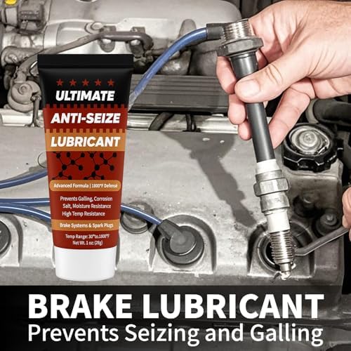 Copper Anti-Seize Thread Lubricant Spark Plug Antiseize Grease Compound for Automotive, Bolts and Nuts | High Temp Brake Parts Lubricant Grease Prevents Rust, Corrosion, Seizing - 1oz Tube (4-Pack)
