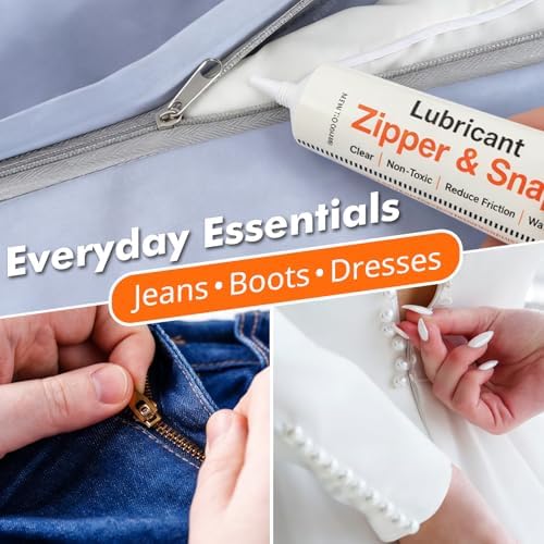 ZDBB Zipper Lubricant for Plastic Metal Snap Zipper Ease Lube Grease, 1oz