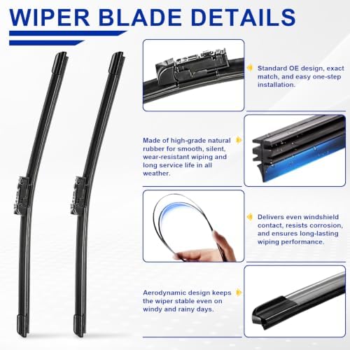 KAIYI 3 Windshield wipers Compatible with Mazda CX-9 2017-2023