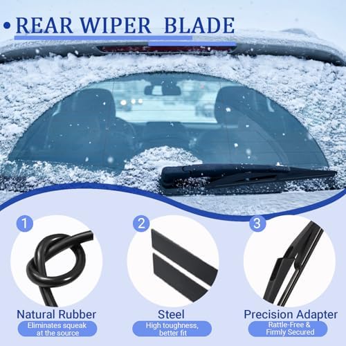 KAIYI 12" Rear Wiper Blade Compatible with Nissan Pathfinder 2013-2020