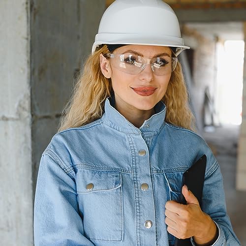 Salfboy Bulk Safety Glasses for Men Women, Clear