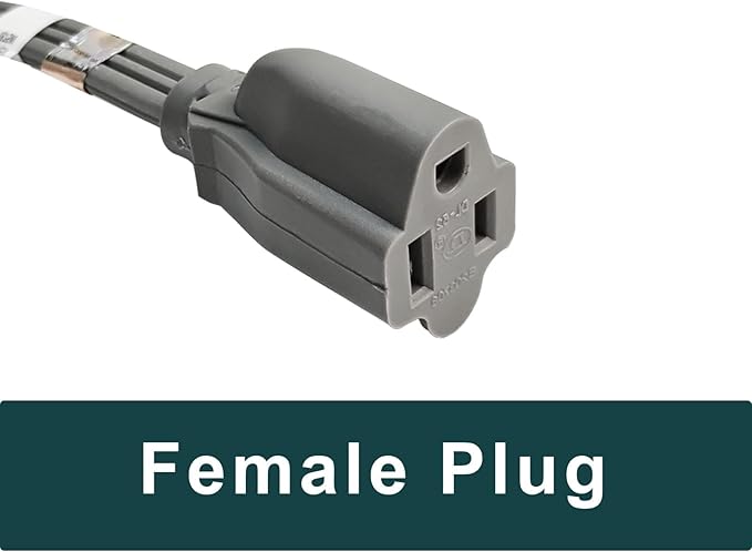 EP 9 Ft Heavy Duty Appliance Extension Cord - 14 Gauge 3 Prong Grounded Cable Wire, Ideal for Air Conditioners, Refrigerators, Microwaves, Washing Machines & More - Indoor Use, Gray