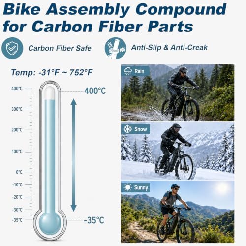 BTAS Bike Carbon Fiber Assembly Compound, Anti‑Slip & Anti‑Creak 4oz