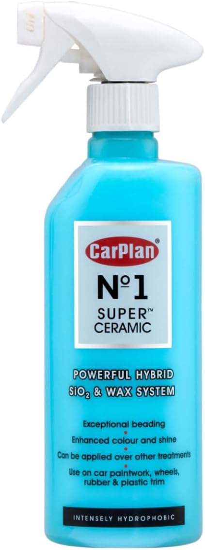 CarPlan No.1 Super Ceramic Hybrid Ceramic Wax Spray Coating, 21 Fl Oz - Advanced Si02 Paint Protection Forms a Water Beading Protective Barrier