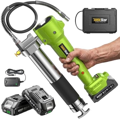 TaskStar Electric Grease Gun with Lock-On Trigger for Effortless Greasing
