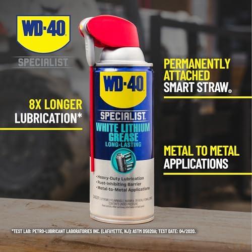 WD-40 Specialist® White Lithium Grease, New Bigger Can, 13.3 OZ [6-Pack]