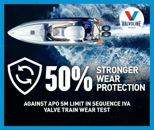 Valvoline 4-Stroke Marine Full Synthetic Engine Oil 1 Gallon (Pack of 3)
