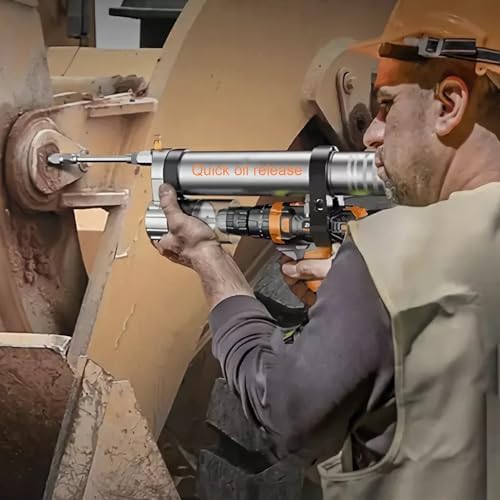 Grease Gun Adapter,Convert Pneumatic Tool, Cordless Drills and Impact Drivers into Electric Grease Gun，Universal Conversion Gun Head with Grease Gun Coupler