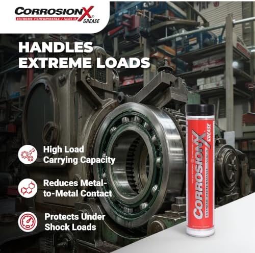 CorrosionX Grease, Calcium Sulfonate Complex Grease, Case of 12 15oz Tube