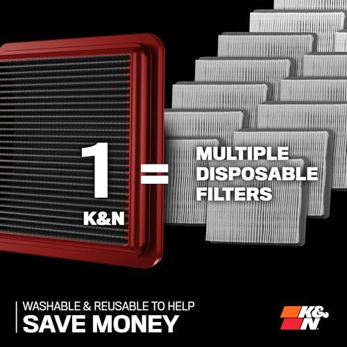 K&N Dryflow Lifetime Engine Air Filter: Washable, Replacement Filter:Compatible with 2002-2015 Toyota Mid-size Truck and SUV V6 (4-Runner, Tacoma, Hilux, Land Cruiser, Prado, FJ Cruiser), SA-2281