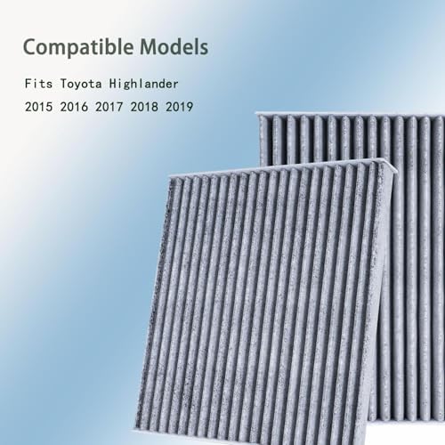 Cabin Air Filter for 2015 2016 2017 2018 Toyota Highlander, Activated Carbon Replacement CF10285.(1 Pack)