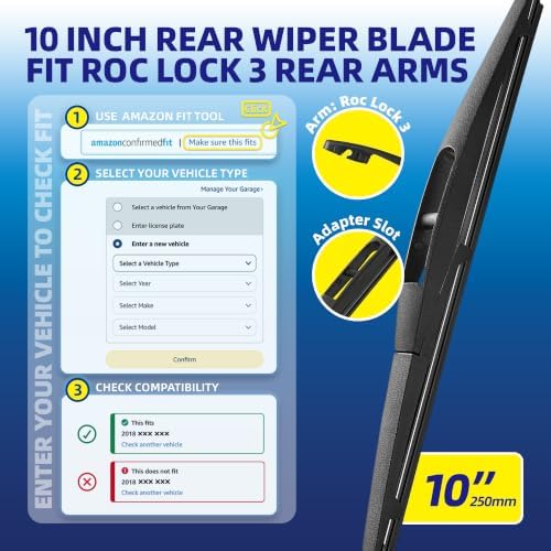 5 PLUS® 10 Inch Rear Windshield Wiper Blade - Original Quality,Quiet Wiping
