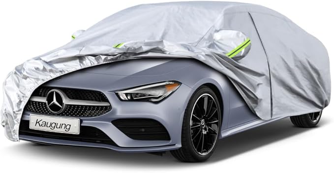 Kaugung 6 Layers Car Cover Custom Fit Mercedes-Benz CLA Class CLA180 200 250 35 45 Sedan from 2013 to 2025, Waterproof Car Cover All Weather for Automobiles Outdoor, Sun Rain Dust Snow Protection.