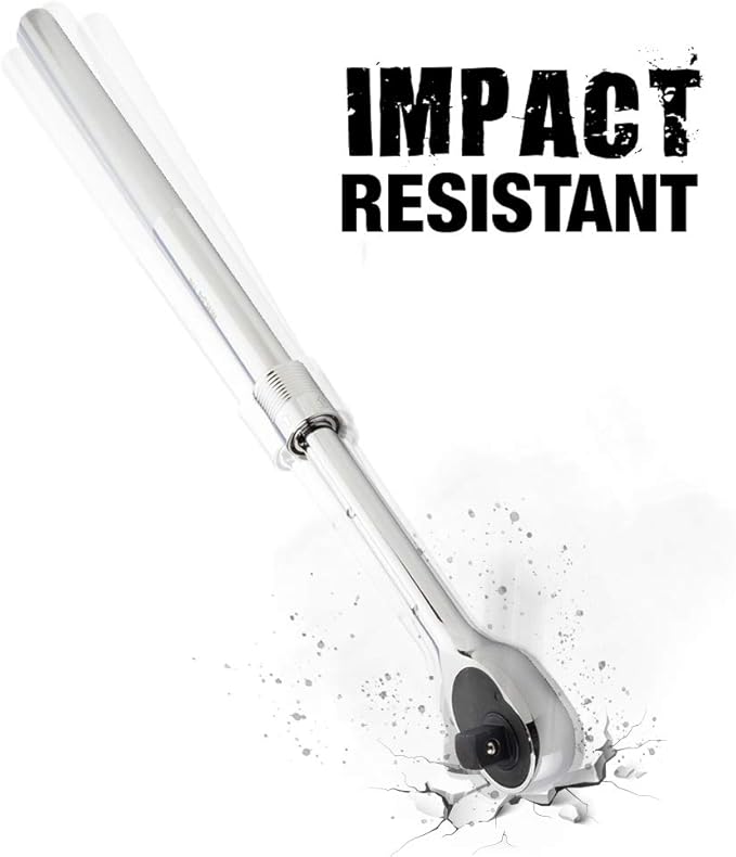 EZRED 3/4" Drive Extendable Ratchet with Reinforced Steel Telsecoping Locking Shaft