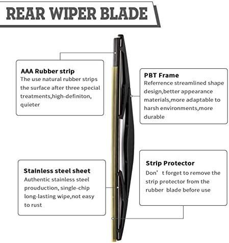Rear Windshield Wiper Arm & Blade Assembly for Honda Pilot 2016-2022