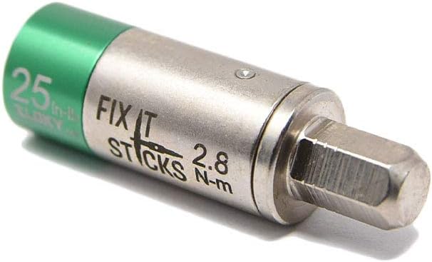 Fix It Sticks Field Hunting Outdoors Gun Maintenance Adjustable Fits 1/4in Bit T-Way Wrench Small Torque Limiter, 25 in-lb