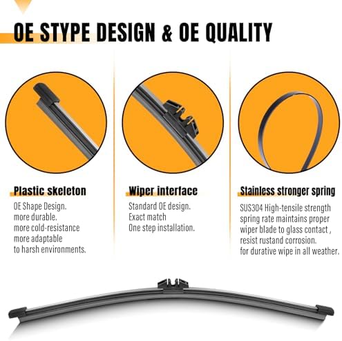 AUTOBOO 14" Rear Wiper Blade Replacement for BMW X5 Volvo XC40 XC70 V70 V90