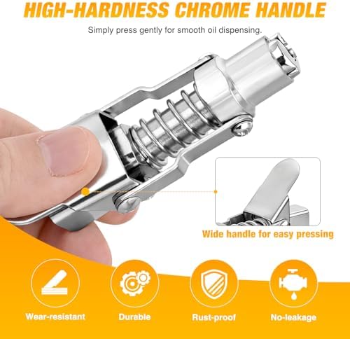 GOOACC Grease Gun Coupler, 12000PSI Single Handle Quick Release Strong Locking Grease Gun Tips w Cleaning Tool, Compatible with 1/8" NPT Manual Electric Pneumatic mini Grease Guns Fittings Accessories