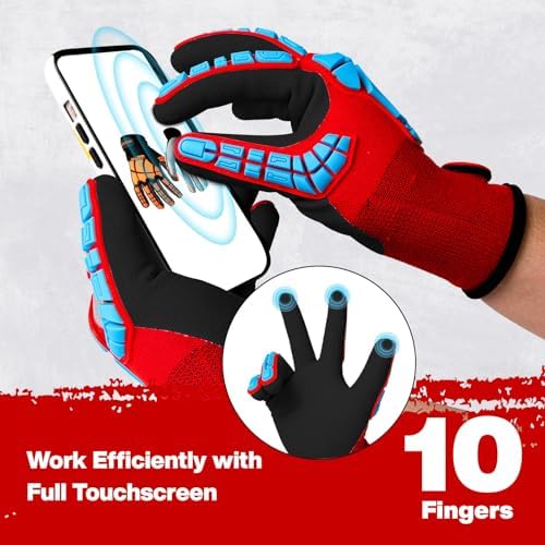 Safety Work Gloves for Men Women,Impact Work Gloves