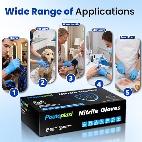 Nitrile Disposable Gloves 5 Mil, Small, 100 Count