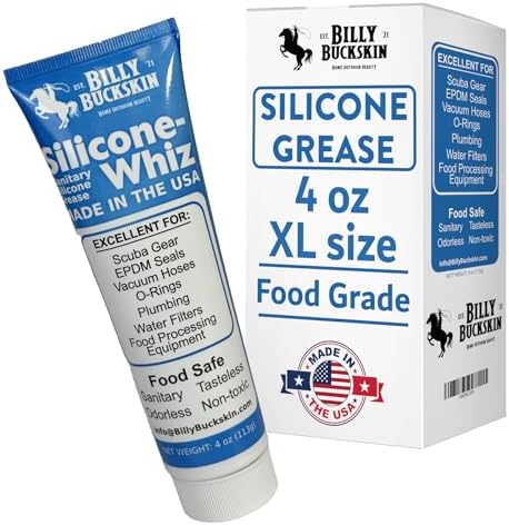 Billy Buckskin 4oz XL Silicone-Whiz Food Grade Silicone Grease, O Rings