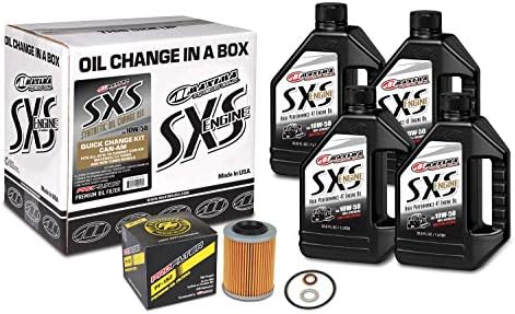 Maxima 90-219013-CA Quick Change SxS Synthetic 10W-50 Can-Am Engine Oil Change Kit
