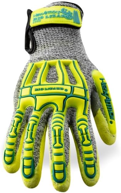 HexArmor Cut-Resistant Impact Protection Nitrile Palm Work Gloves | Rig Lizard® Series 2092 | Medium
