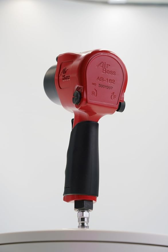 Airboss AB-162 1/2'' High-Performance Air Impact Wrench Maximum Torque Impressive 650 ft-lb for Heavy-Duty Automotive and Industrial Applications Weight 5.7 lbs ensuring ease of use