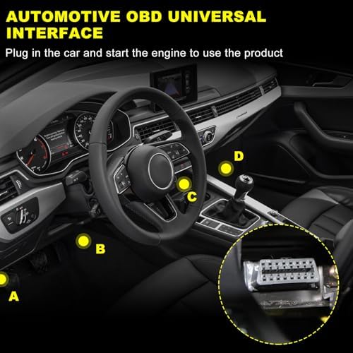 Yourkar OBD2 Scanner Diagnostic Tool, Code Reader OBD II Scanner with Reset & Live Data, Professional Check Engine Fault Code Reader I/M Readiness for OBD2 Cars, Car Accessories