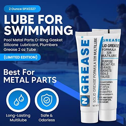Pool Gasket Grease & O-Ring Lubricant for Hayward SPX0327-2oz Waterproof Silicone Lubricant for Swimming Pool Filters, Plumber Grease for Rubber Seals and Gaskets
