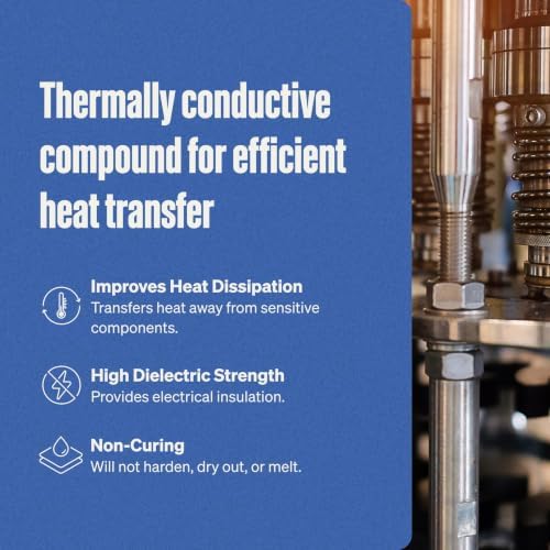 Super Lube Silicone Heat Sink Compound - Thermally Conductive for Heat Transfer - High Dielectric Strength Thermal Compound - Ideal for Electrical Devices & Components - White - Tube - 3 oz (98003)