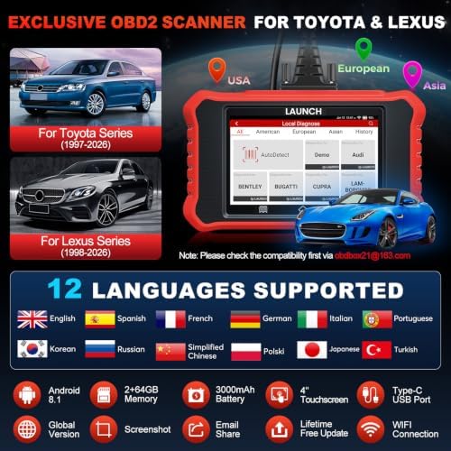 2026 LAUNCH Creader Elite V3.0 for Toyota Lexus Bi-Directional Scan Tool