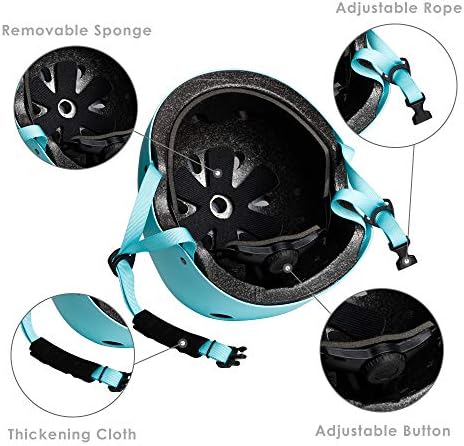 Kids Bike Helmet, Toddler Helmet for Youth Adult, Knee Pad Elbow Pad Wrist Guard Protective Gear Set for Skateboard, Bike, Skating, Cycling