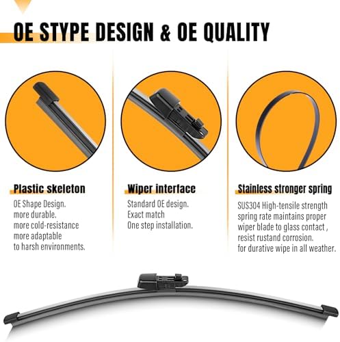 AUTOBOO 15" Rear Wiper Blade Replacement for VW Tiguan 2018-2025