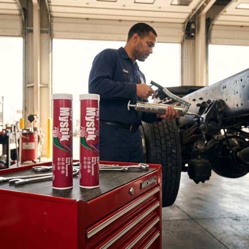 Mystik JT-6 High Temp Grease Tubes for Grease Gun, Multi Purpose Red Lithium Complex, NLGI 2, Wheel Bearing Grease, 14 oz, 2 Pack