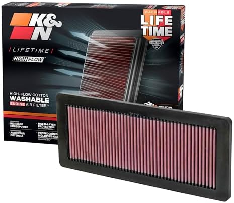 K&N High-Flow Original Lifetime Engine Air Filter: Increase Power: Premium, Washable: Compatible with 2007-2016 Mini Cooper: (See Product Description for Select Models), 33-2936
