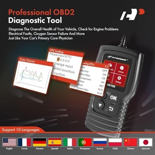 A-Premium AD100 Universal OBD2 Scanner Diagnostic Tool Car Code Reader