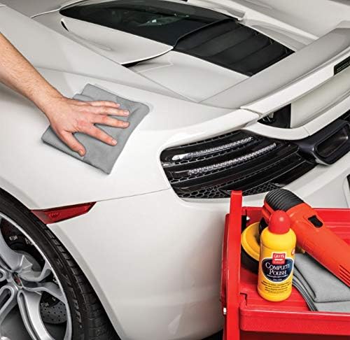 Griot's Garage Microfiber Edgeless Towels for Interior and Exterior Car Detailing and Polishing, Scratch-Free, 16” x 16”, Set of 6, 14902