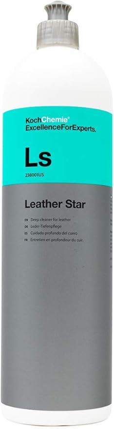 KOCHCHEMIE - Leather Star - Deep Cleaner for Leather; Revitalizes, Preserves, and Protects; Pleasant Fragrance, Color Intensifying Appearance, Supple Soft Feel; Non-Slippery Formula (1 Liter)