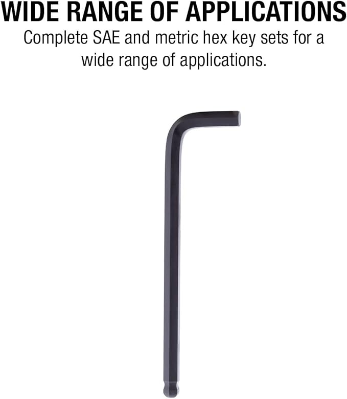 Sunex 98526BL SAE/Metric 26-Piece Ball End Long Arm Hex Key Set