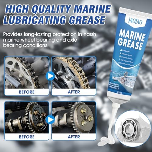 JAOJAO Marine Grease Tube Resistant to Saltwater and Washout, Waterproof