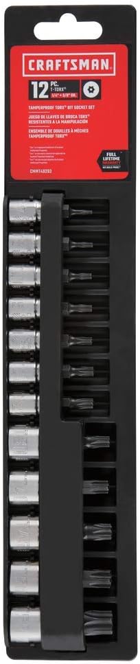 CRAFTSMAN Torx Bit Socket Set, Tamper Proof, 12-Piece (CMMT49293)