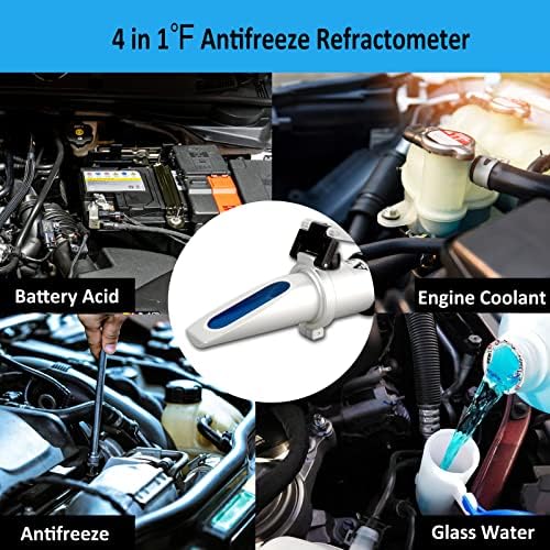 Antifreeze Refractometer in Fahrenheit 4 in 1 Antifreeze Coolant Tester