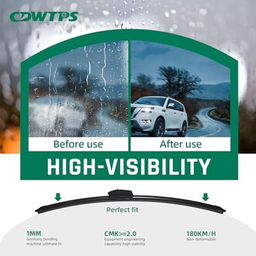 CDWTPS 26"+17" Windshield Wiper Blades for Hyundai, 2 Pack