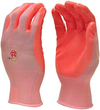 G & F Products Women's Gardening Gloves, Micro Foam Nitrile Coated Work Gloves for Gardening, Yard Work & Pruning