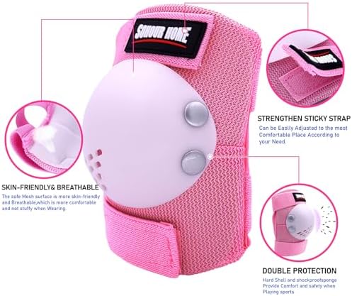 Kids Protective Gear Knee Pads Elbow Pads & Wrist Guards for Roller Skating